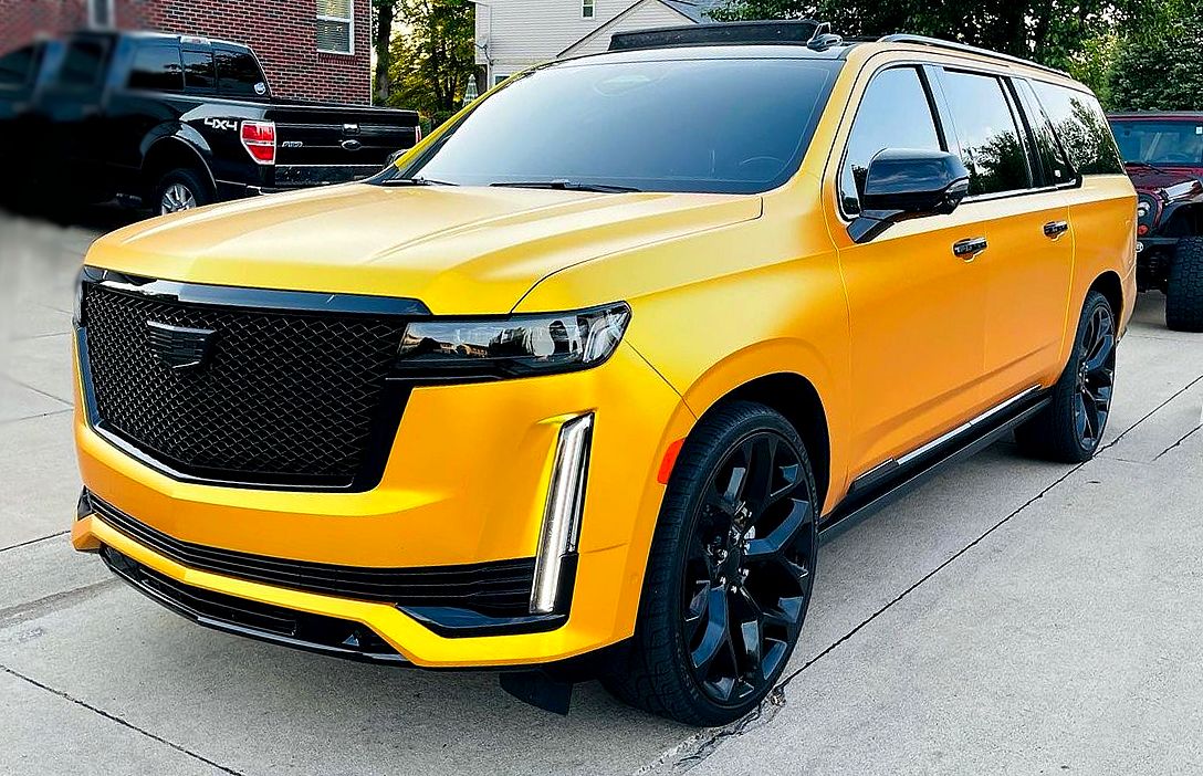 2021 Tinted Cadillac Escalade Black And Yellow Specs